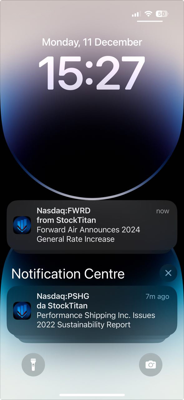 stock titan push notification