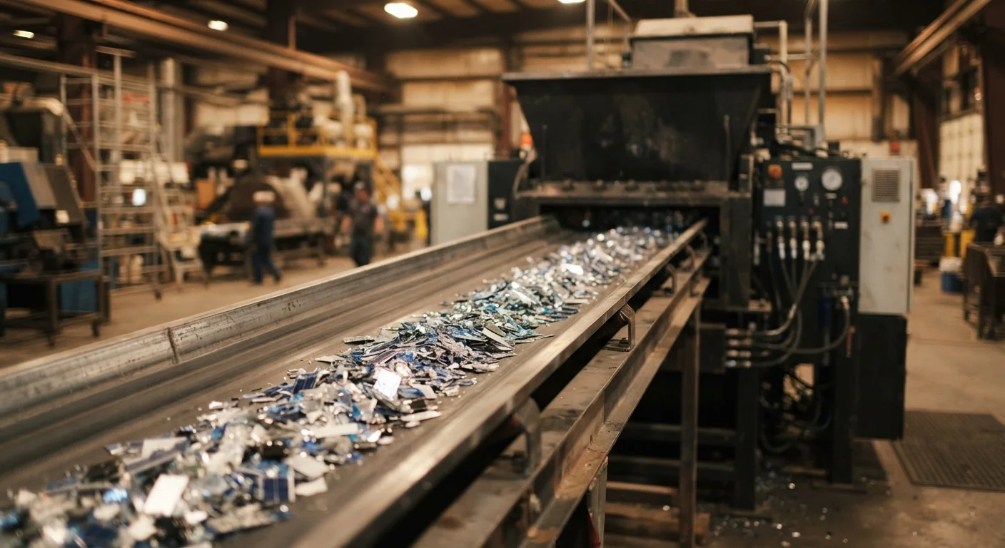 Solar panels go from shredding to clean materials at Comstock Metals