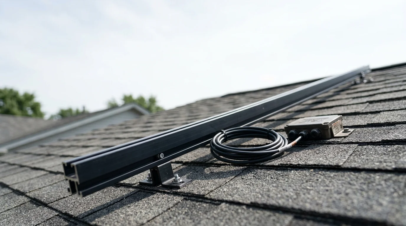 An all-black solar panel is designed to blend into dark rooftops.