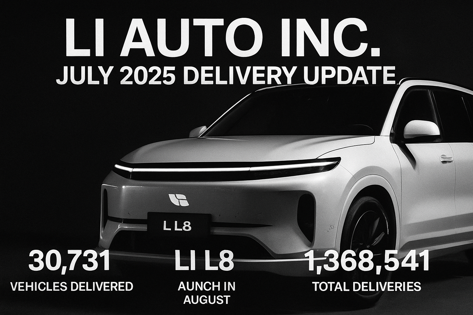 Li Auto Delivers 30,731 EVs in July, Launches New Li i8 Electric SUV ...