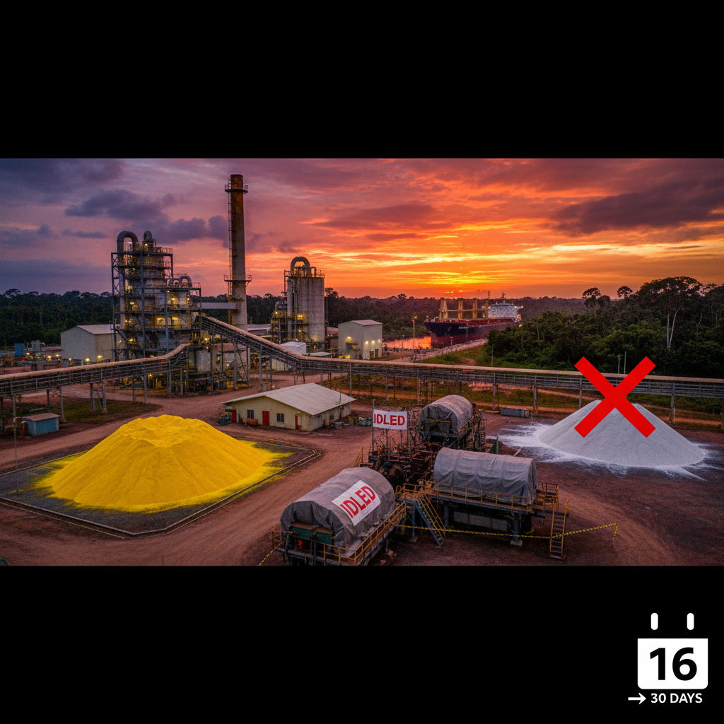 0 News Article Image Компания Mosaic (NYSE: MOS) начинает простой заводов по производству SSP, приостанавливает закупку серы до завершения 30-дневного обзора