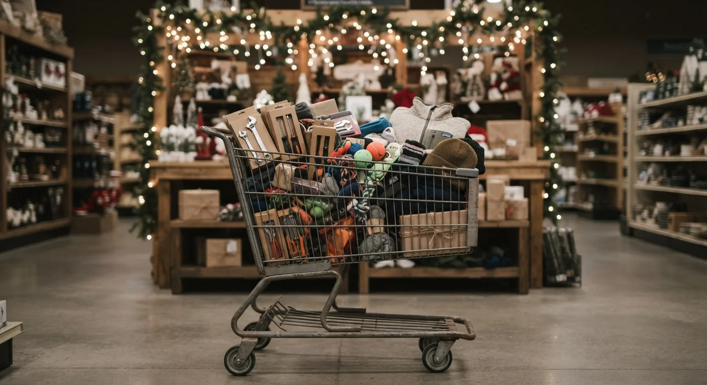 A 6-foot cowboy Santa rooster is part of Tractor Supply’s holiday decor.
